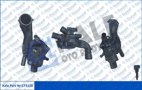 KALE 573120 Termostat 105°C Plastik Govdeli Komple Citroen C4 C4 I Ii Ds3 Ds4 Ds5 Peugeot P207 P208 I P3008 P308 P308 I Ii P5008 Rcz